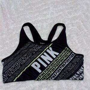 PINK Victoria's Secret Black and White Sports Bra